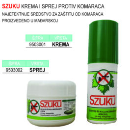 SZUKU krema i sprej protiv komaraca